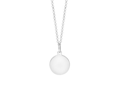 SON Rhd. Silver Necklace 15mm, 60cm Chain | Noa