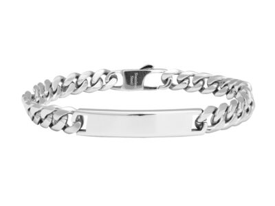 SON Bracelet STEEL W. Plate Shiny | Noa