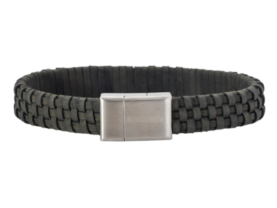 SON Bracelet Grey Calf Leather 21cm | Noa