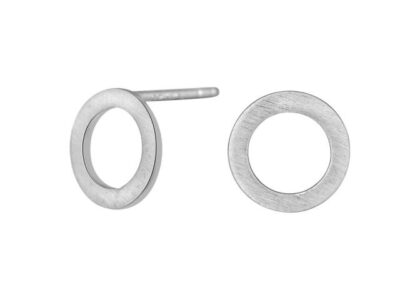 Rhodineret Sølvørestik, Cirkel 9mm | Noa