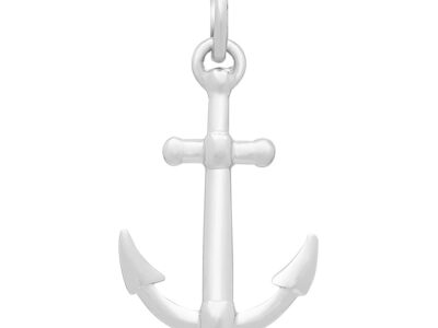 SIERSBØL Sølv Rhod. Vedhæng/charm Anker 20mm | Noa