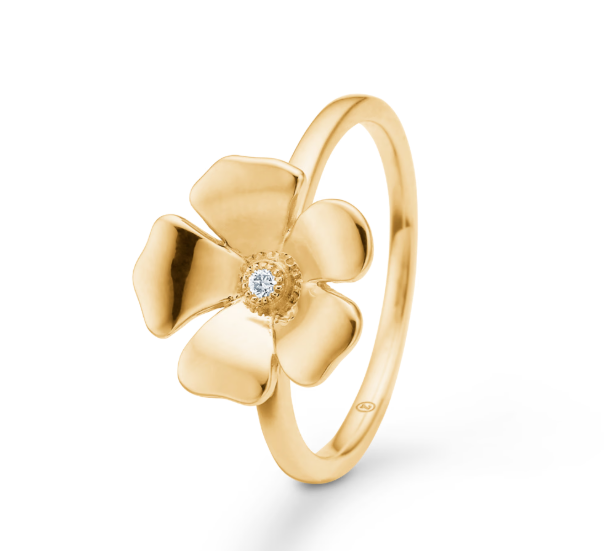 Fleur ring i 14 kt guld | Mads Z