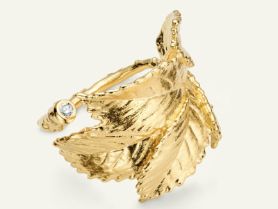 Rosenblad Statement Ring Med Diamant | Flora Danica